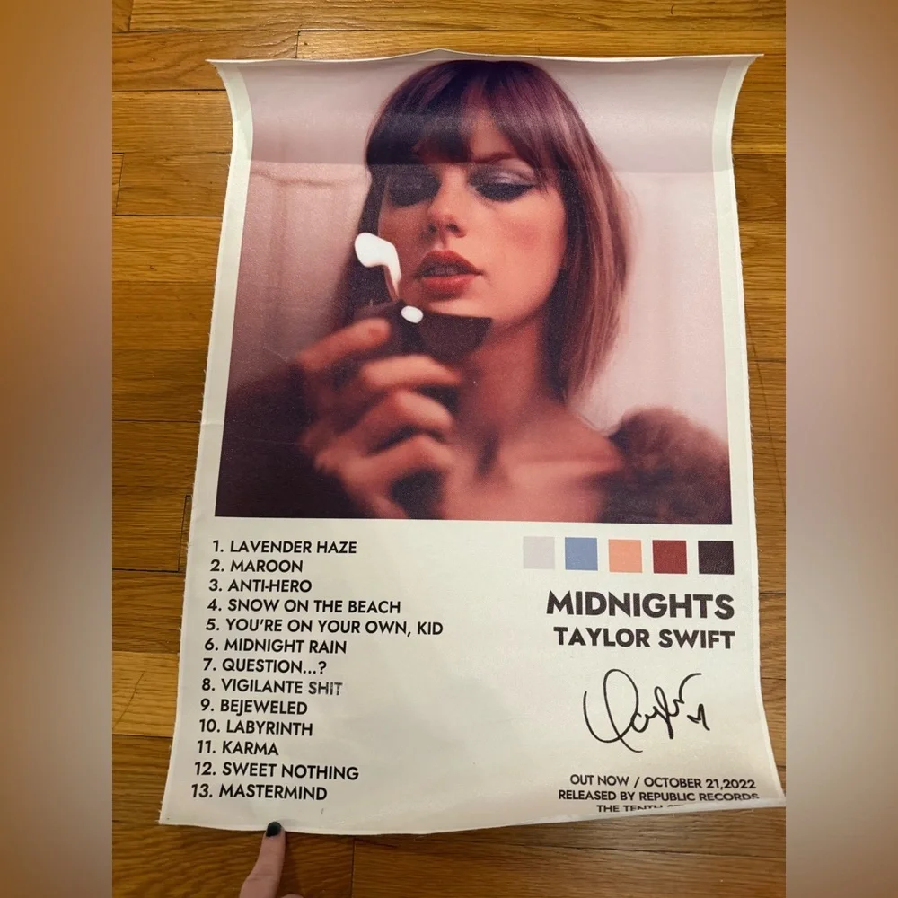 Taylor Swift Eras Tour Movie Cup W Mini Poster LIMITED & Midnights Canvas Poster